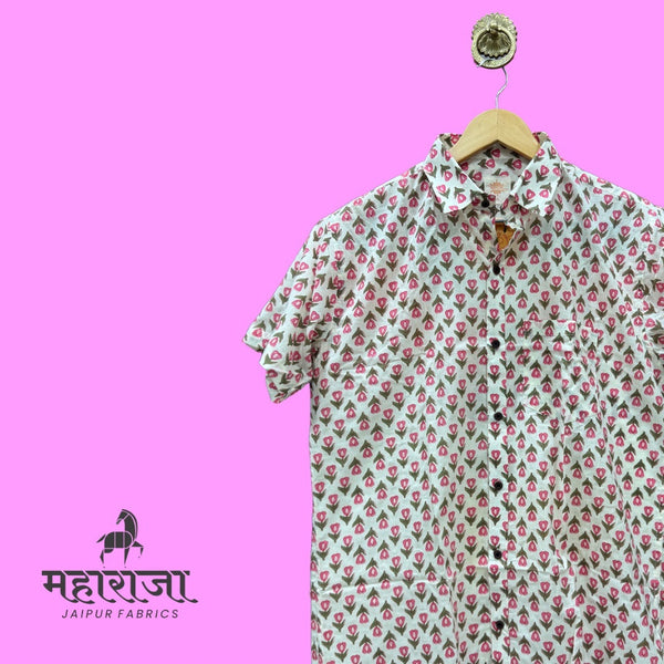 Jaipuri Block Print Half Sleeves Shirt for Men