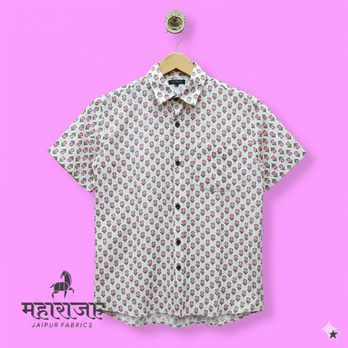 Jaipuri Block Print Half Sleeves Shirt for Men