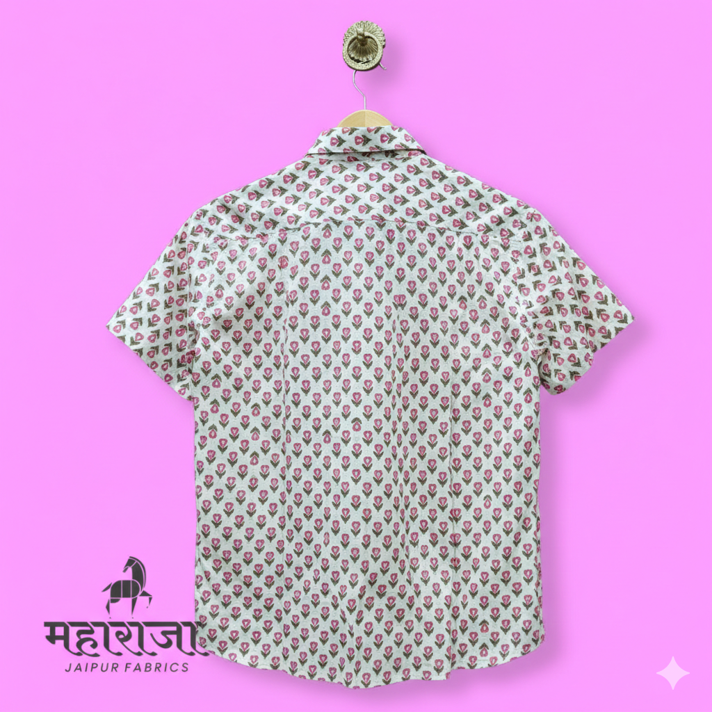 Jaipuri Block Print Half Sleeves Shirt for Men