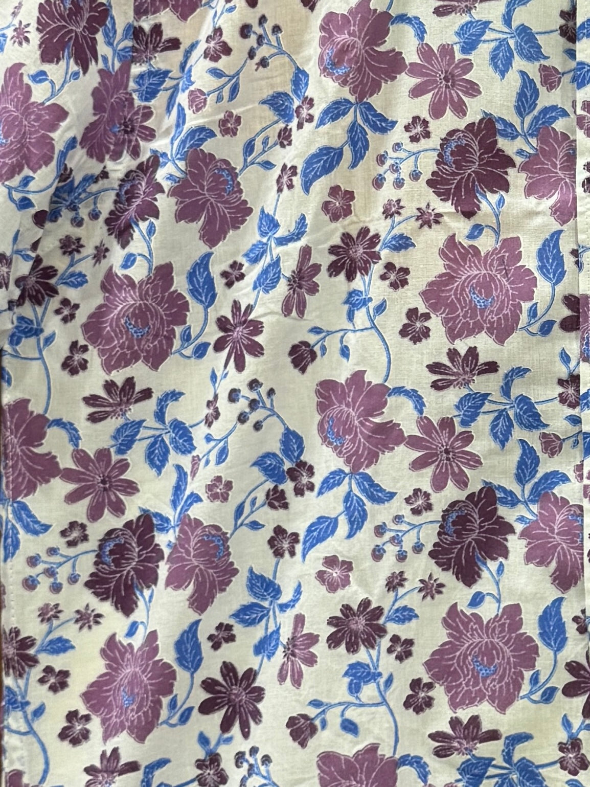 Jaipuri Purple Floral Print Half Sleeves Shirt for Men