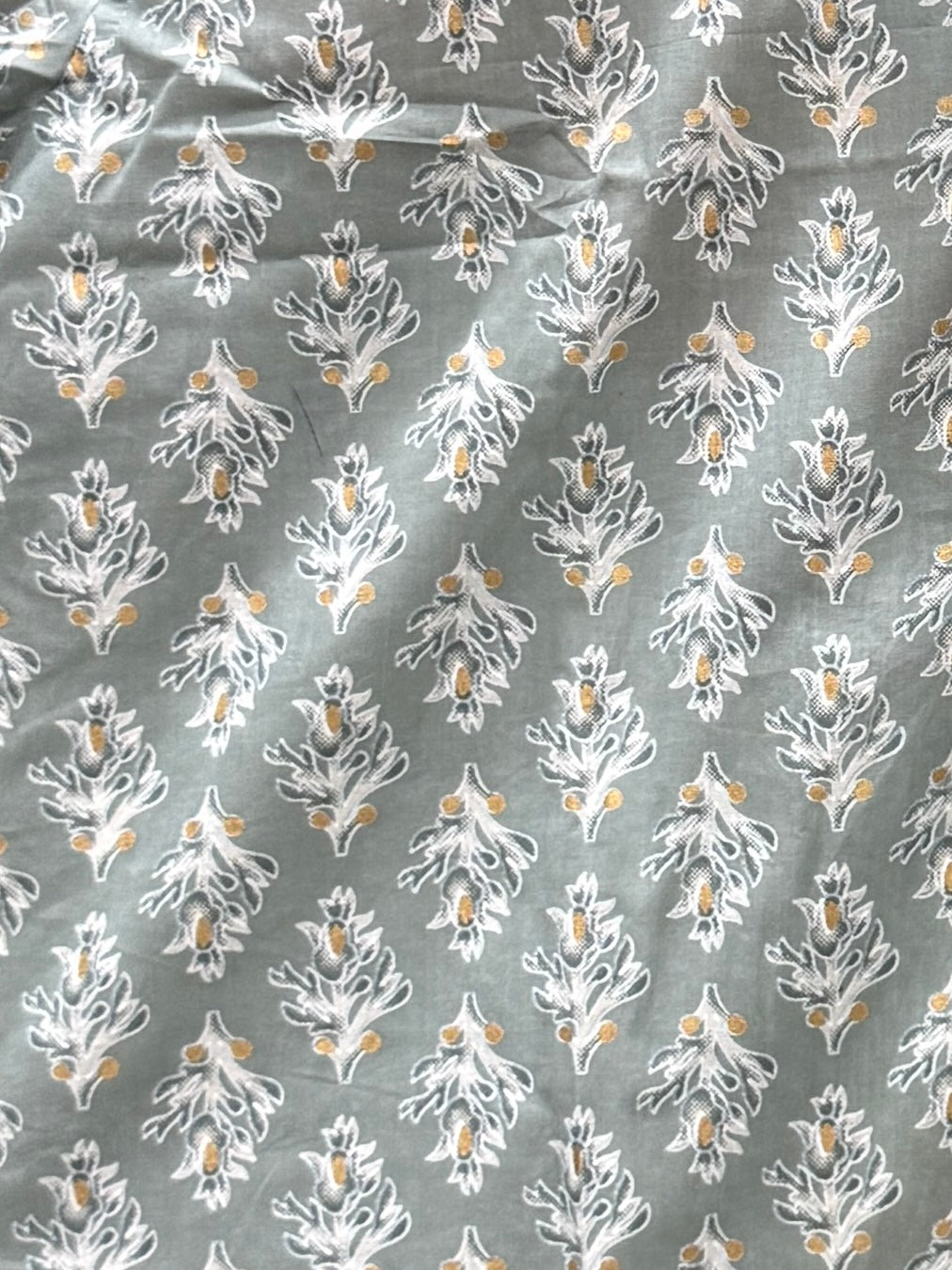 Jaipuri Grey Block Printed Half Sleeves Shirt for Men